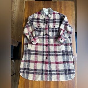 ISABEL MARANT | check-print blanket coat | small